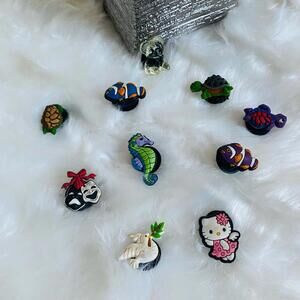 Set of 10 Assorted Decorative Shoe Charms